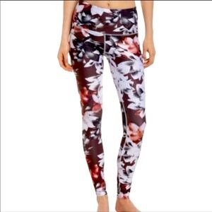 Zella floral high waisted leggings small workout outdoor gym athletic lounge